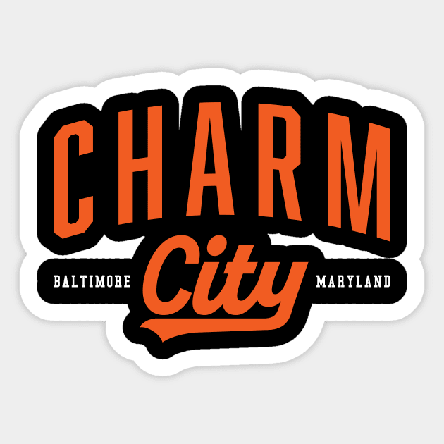 Baltimore Charm City Baseball Tee: Hit a Home Run with City Pride! Sticker by CC0hort